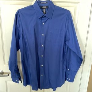 Blue Button Down Dress Shirt, 16.5x35